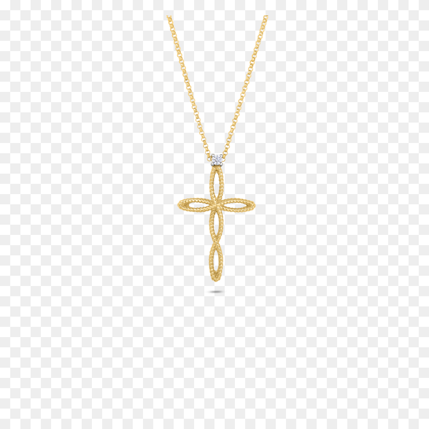 1600x1600 Italian Gold Cross Pendant With Diamonds - Pendant PNG
