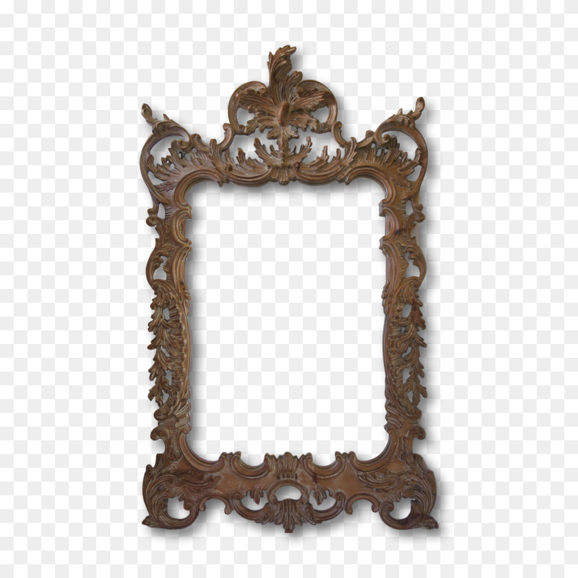 2701x2701 Italian Rococo Style Hand Carved Wood Mirror Mid Century Italy - Italian Hand PNG