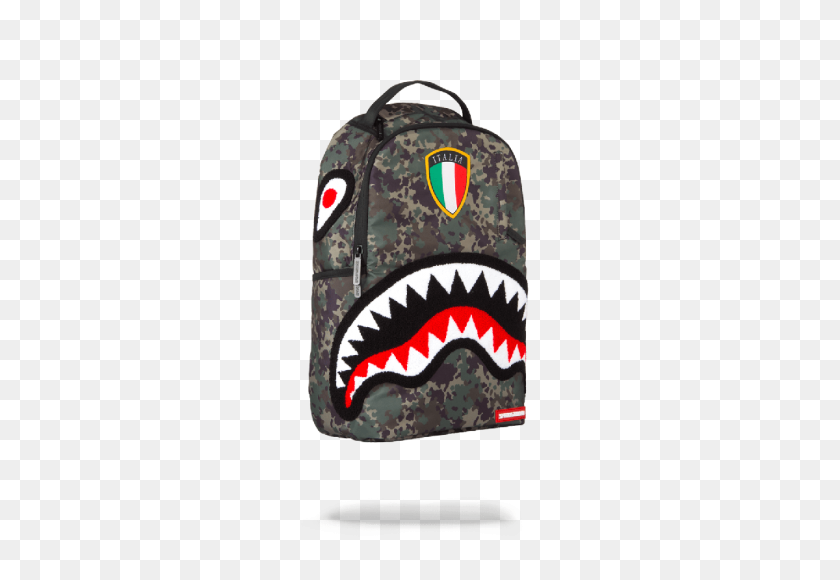1200x800 Italy Camo Shark Backpack - Bape Shark PNG