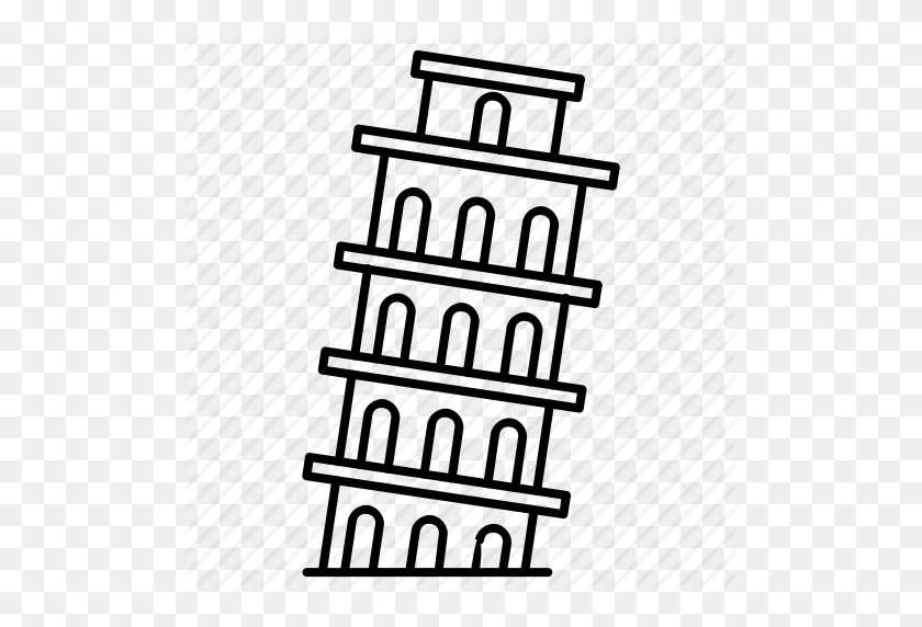 512x512 Италия, Достопримечательность, Пизанская Башня, Пизанская Башня, Башня, Путешествие - Пизанская Башня Клипарт