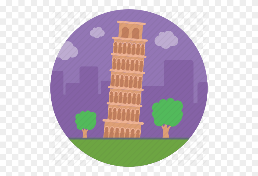 512x512 Италия, Достопримечательность, Пизанская Башня, Пиза, Всемирно Известный - Пизанская Башня Png