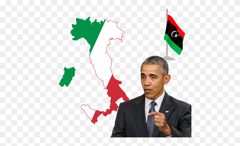 500x450 Italy Libya Obama - Obama PNG