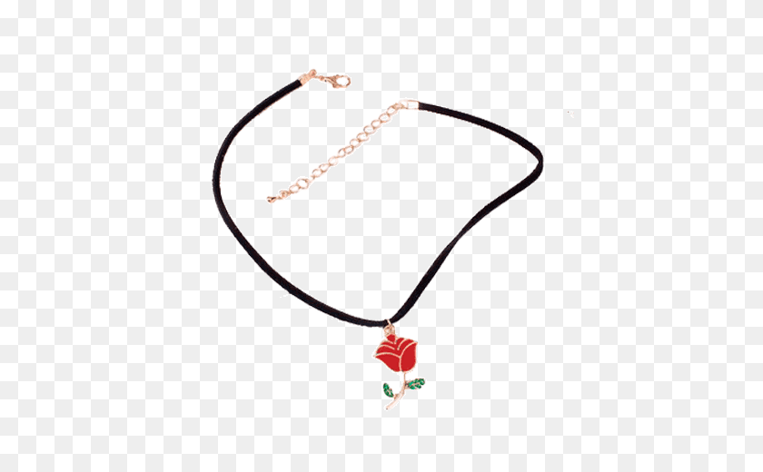 460x460 Itgirl Shop Acrilic Red Rose Necklace Choker - Rose PNG Tumblr