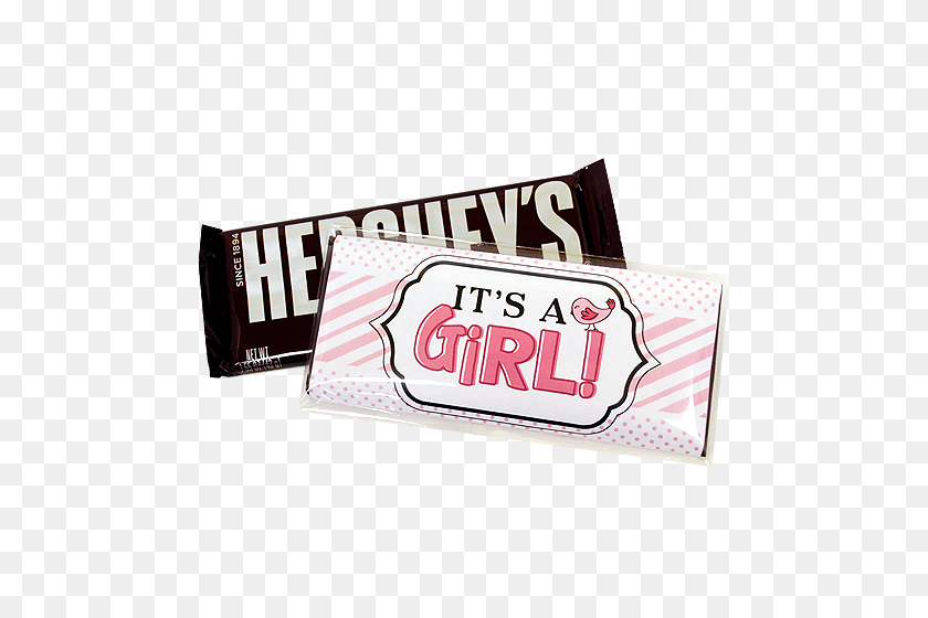 500x500 It's A Girl! Personalized Candy Bar Wrappers Great Service - Hershey Bar PNG