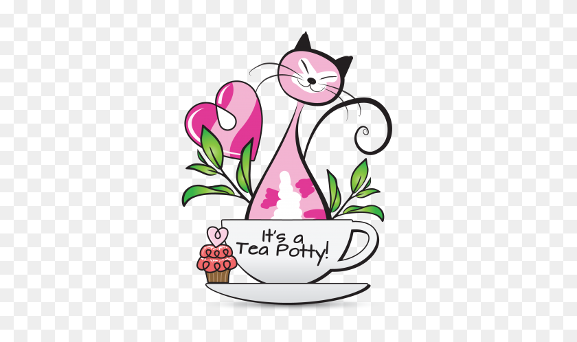 5000x2813 It's A Tea Potty Cat Litter Brand Assets - Cat Logo PNG