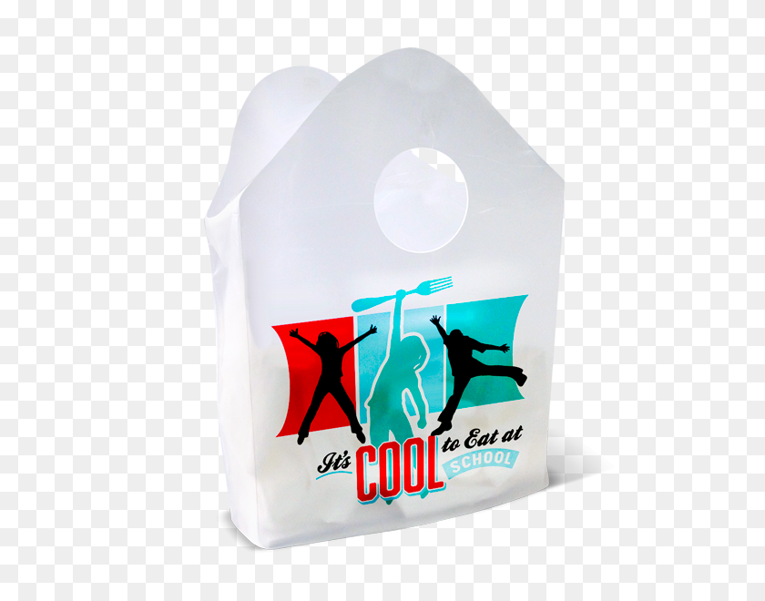 600x600 It's Cool To Eat - Plastic Bag PNG