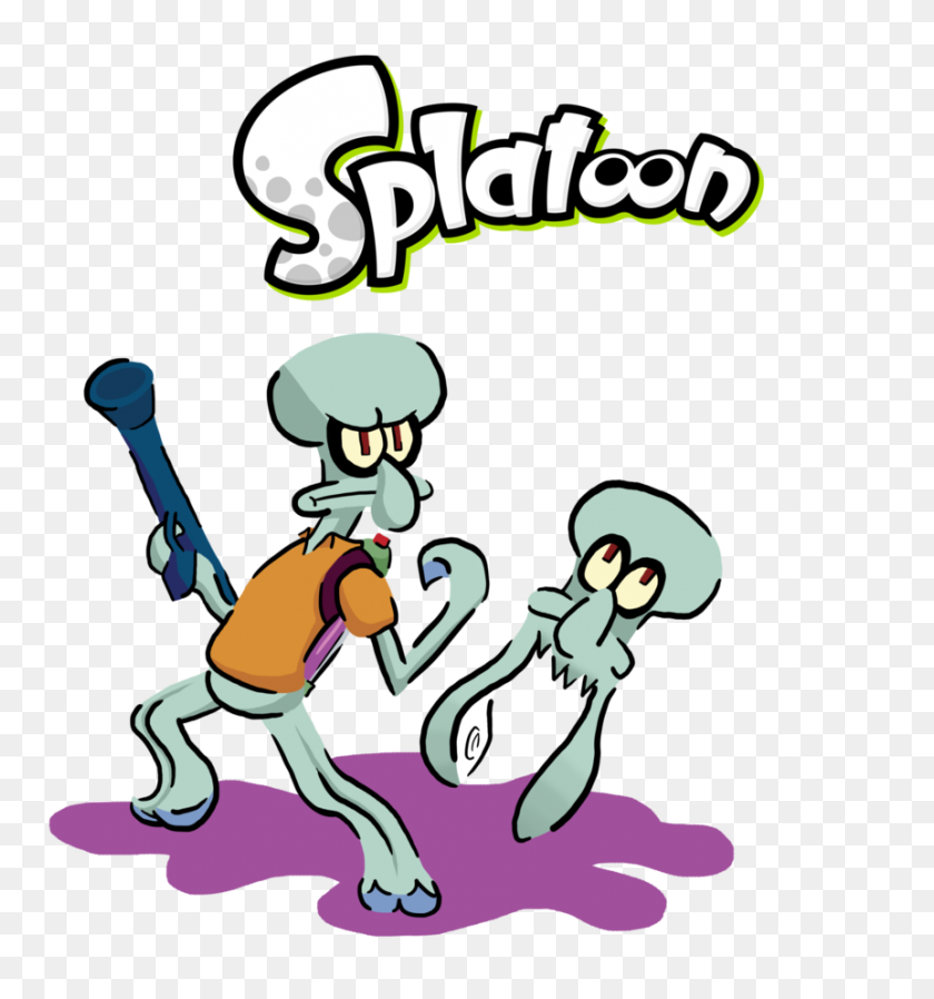 862x927 Its Finally Happening Splatoon Know Your Meme - Squidward Nose PNG