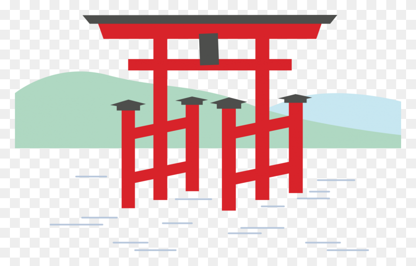 1224x750 Itsukushima Shrine Shinto Shrine Torii Copyright Free Free - Shrine Clipart