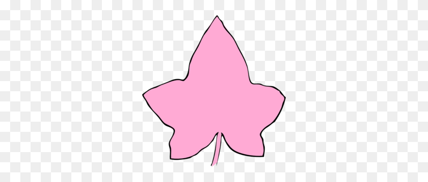 282x299 Ivy Leaf Big Pink Clip Art - Ivy Leaf Clipart