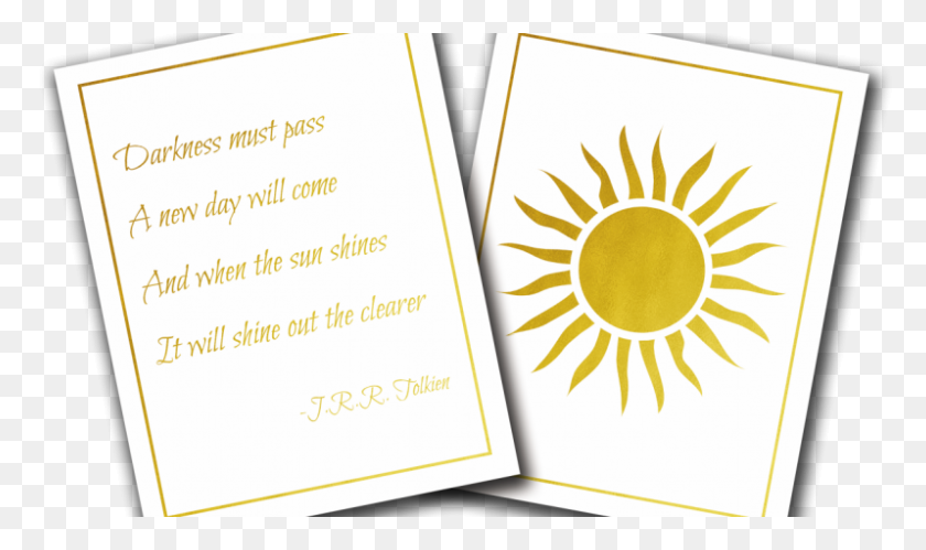 798x450 J R R Tolkien Quotes In Gold Foil Prints Skillshare Projects - Gold Foil PNG