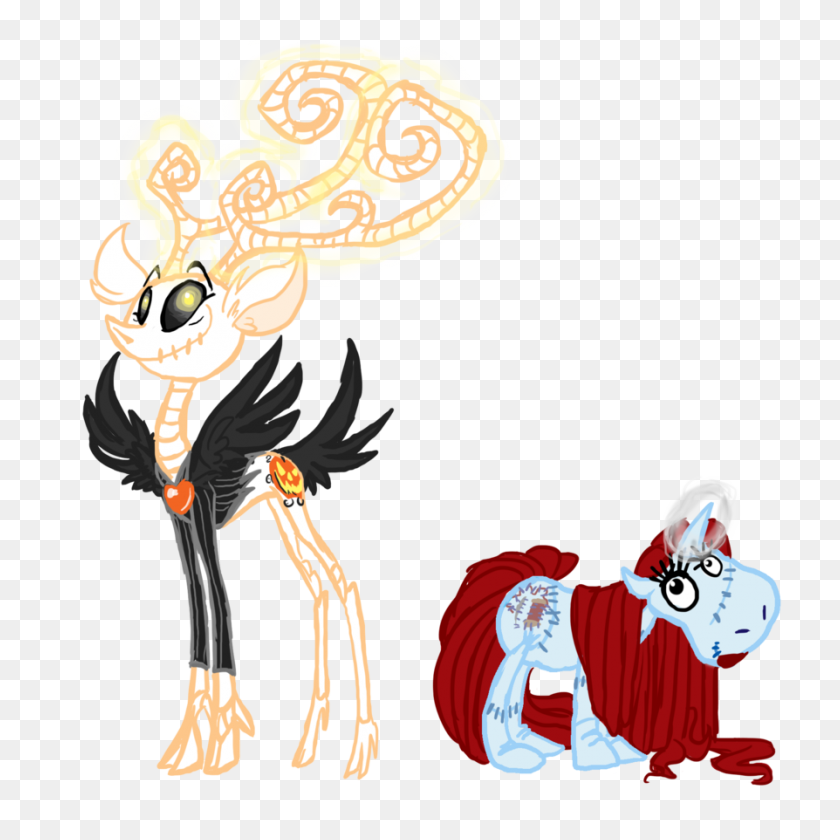 894x894 Jack And Sally Ponies - Jack And Sally Clipart