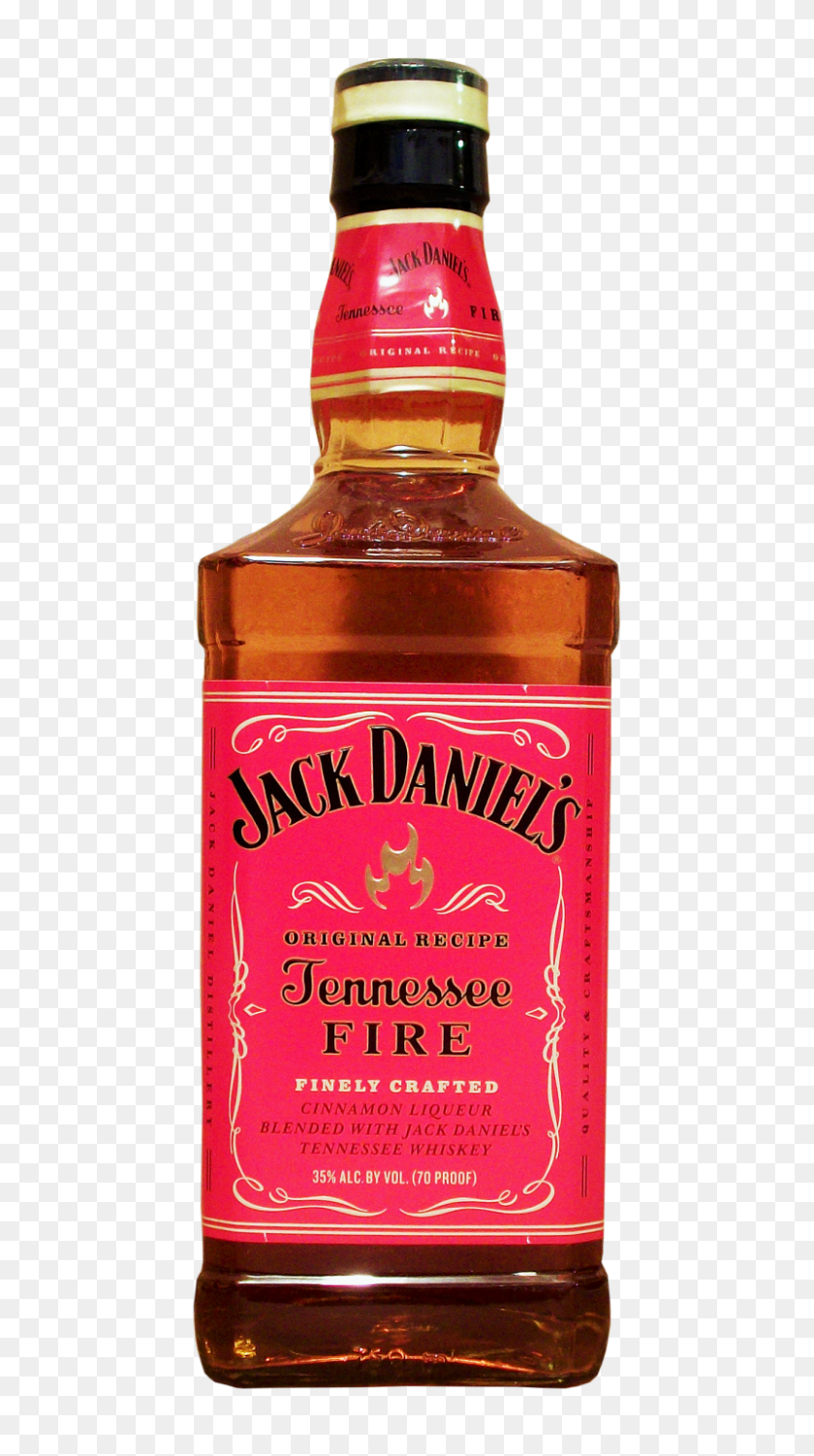 800x1479 Jack Daniel's Fire - Botella De Jack Daniels Png