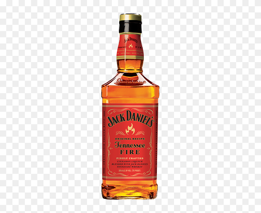 268x626 Jack Daniels Fire Tennessee Whiskey - Jack Daniels Bottle PNG