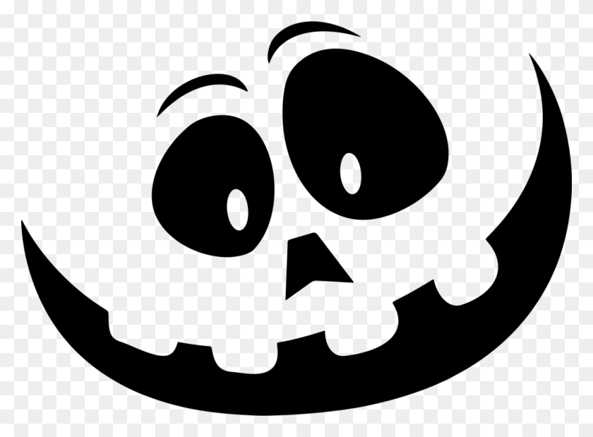 1045x750 Jack O 'Lantern Halloween Tallado Plantilla De Calabaza - Calabaza Blanco Y Negro Imágenes Prediseñadas