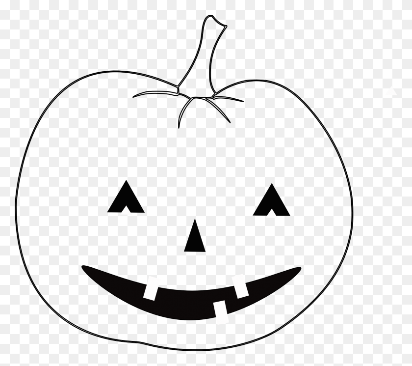 1635x1437 Jack O Lantern Outline - Halloween Jack O Lantern Clipart