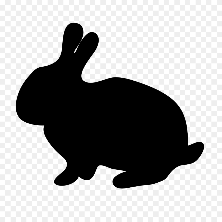1200x1200 Jack Rabbit Clipart Dog Silhouette - Rabbit Clipart Black And White