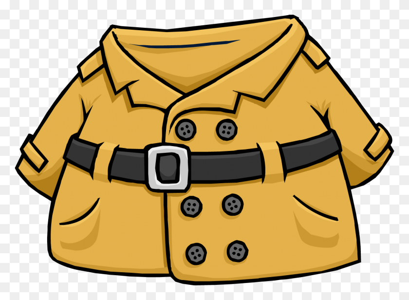 1412x1007 Jacket Clipart Trench Coat - Leather Jacket Clipart