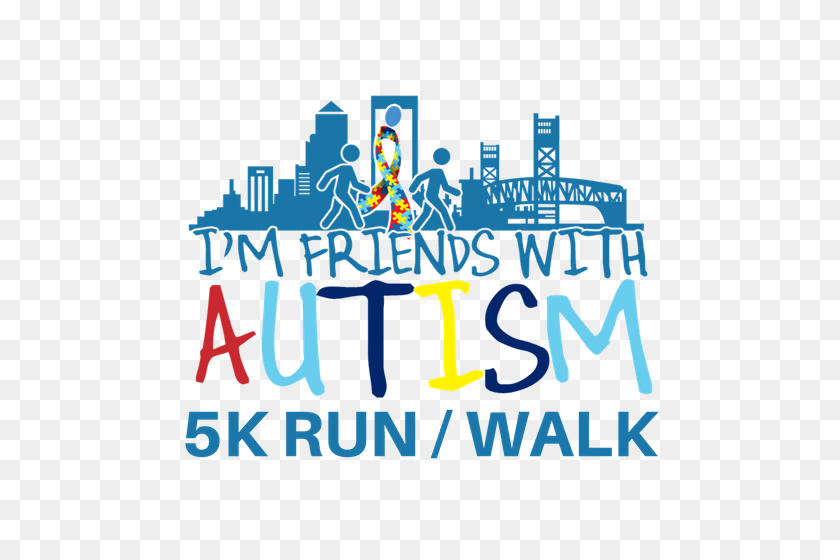 500x500 Jacksonville Walk Friends With Autism And Community Walk - Walk A Thon Clipart