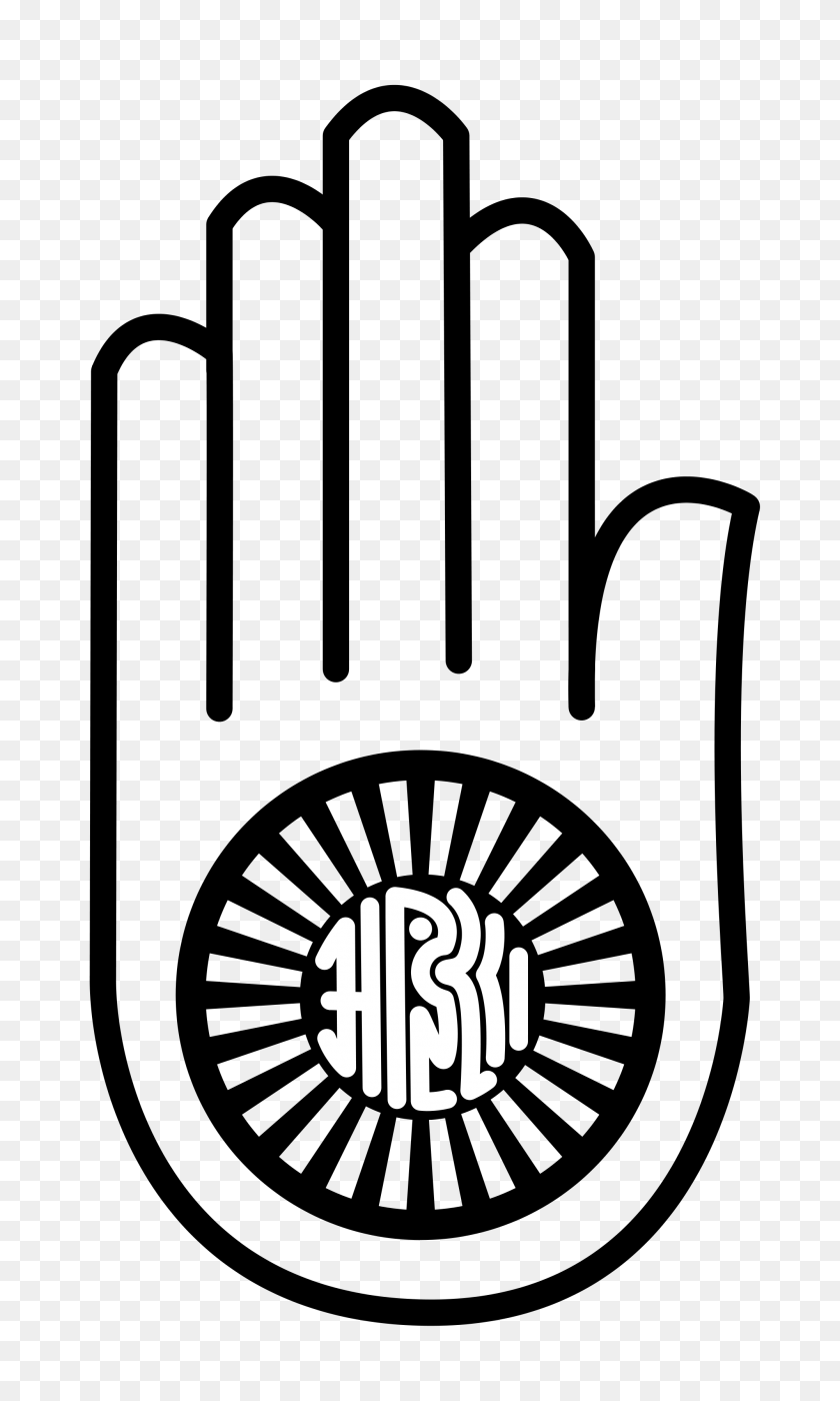 2000x3438 Jainism - Hand Peace Sign Clip Art