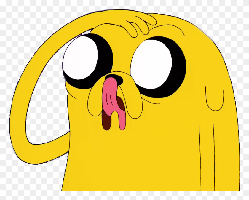 827x653 Jake The Dog Face Smiley Clip Art - Dog Face PNG