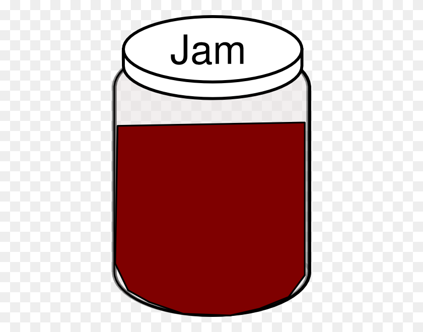 396x599 Jam Jar Clip Art - Peanut Butter Jar Clipart