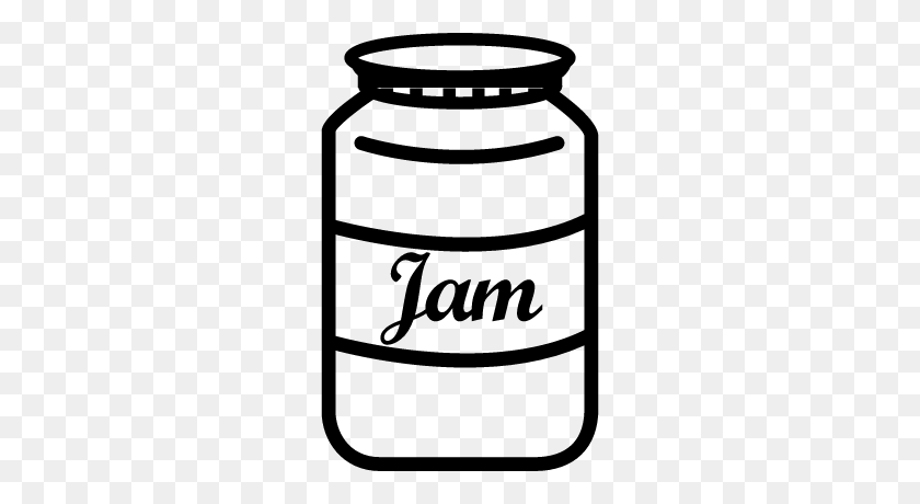 400x400 Jam Jar С Этикеткой Скачать Бесплатные Векторы, Логотипы, Значки И Фотографии - Jam Jar Clipart
