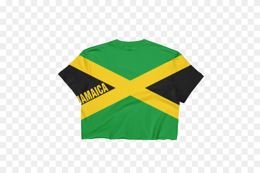 500x500 Bandera De Jamaica Imprimir Crop Top Afr Ropa - Bandera De Jamaica Png
