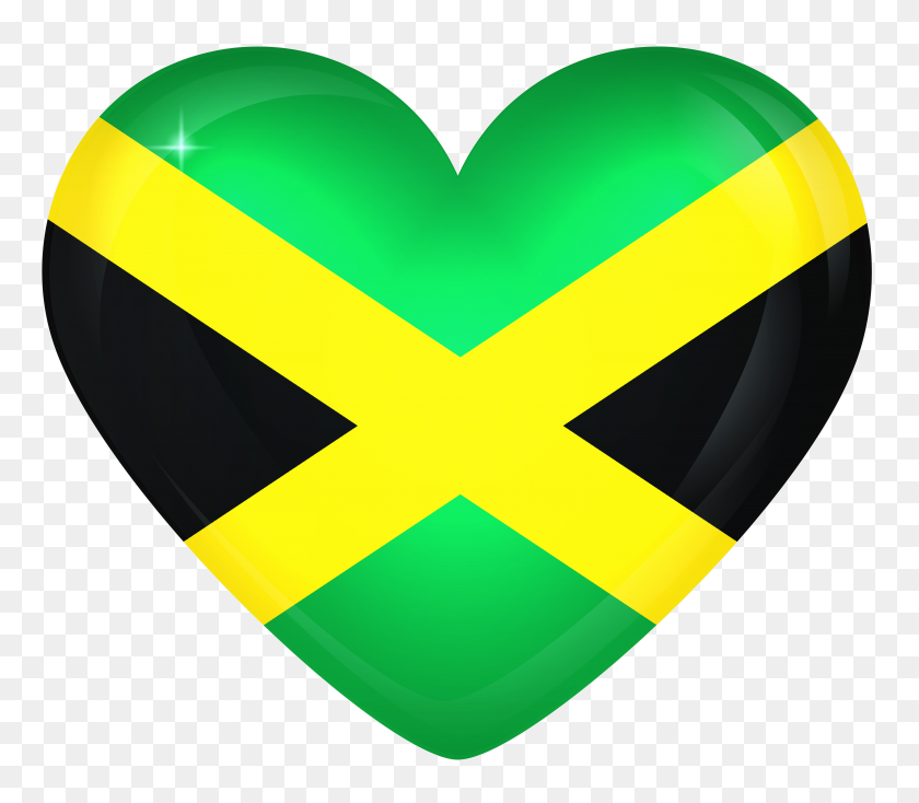 6000x5189 Большое Сердце Ямайки - Ямайка Клипарт