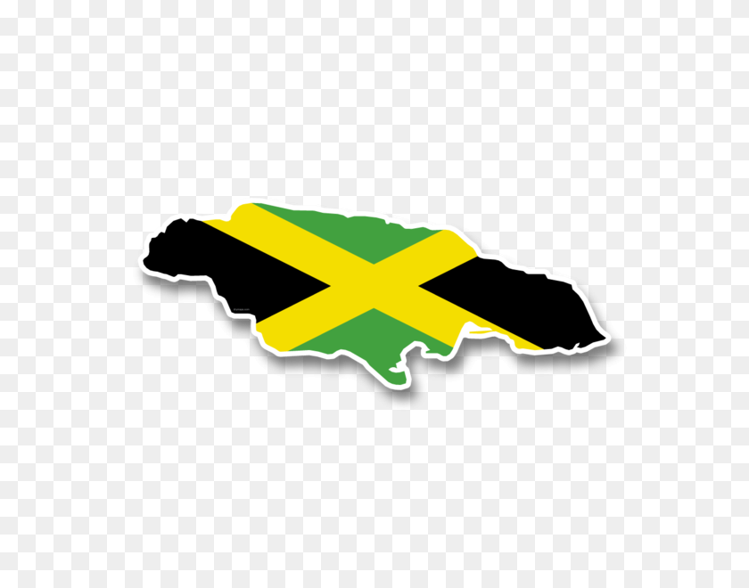 600x600 Jamaica Map Art Jamaica Shaped Wall Map With Flag Colors Drymaps - Jamaica Flag PNG