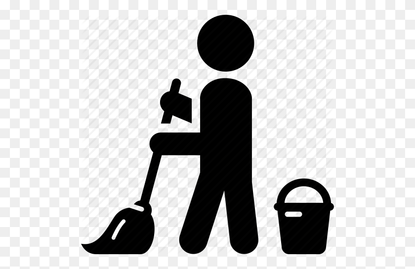 512x485 Janitor Png Black And White Transparent Janitor Black And White - Mop Clipart Black And White