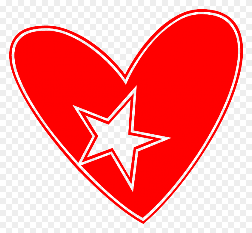 862x793 Jantung Dengan Bintang Cinta Png Transparan Clip Art P - Cinta PNG