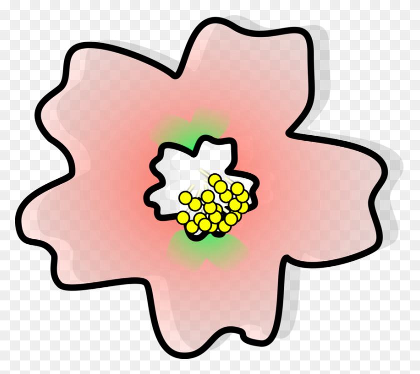 851x750 Japan Cherry Blossom Flower Drawing - Cherry Tree Clipart