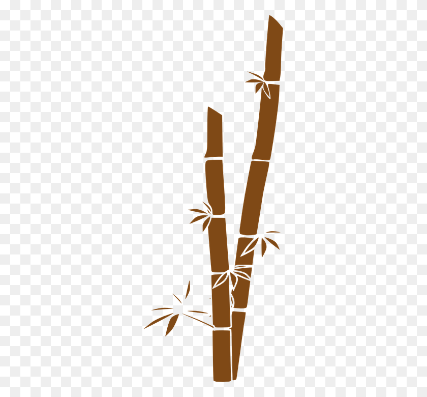 360x720 Japan Clipart Bamboo Leave - Bamboo Border Clipart