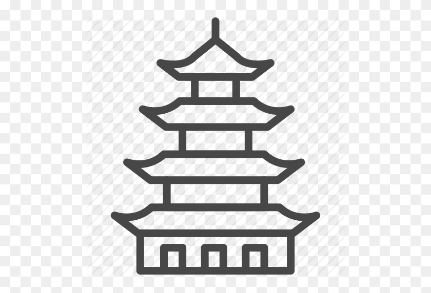 512x512 Япония Клипарт Японское Здание - Китайский Фонарь Клипарт