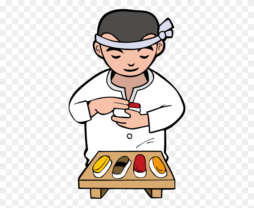 386x628 Japan Clipart Sushi Chef - Japanese Girl Clipart