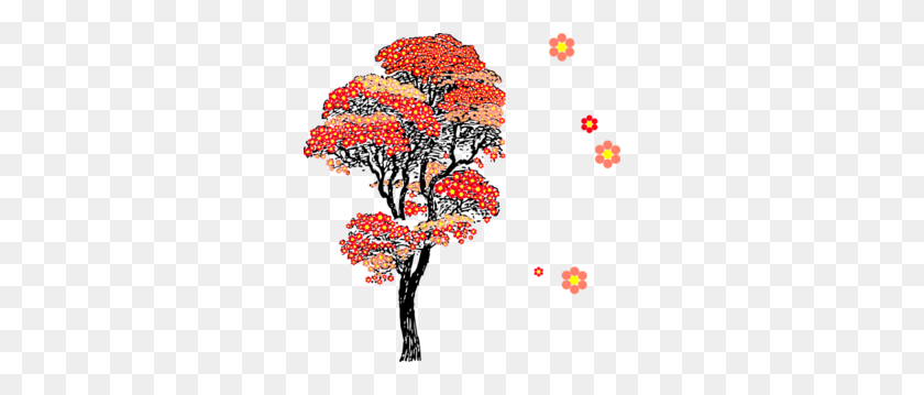 288x299 Japanese Cherry Blossom Tree Clip Art - Cherry Blossom Clipart