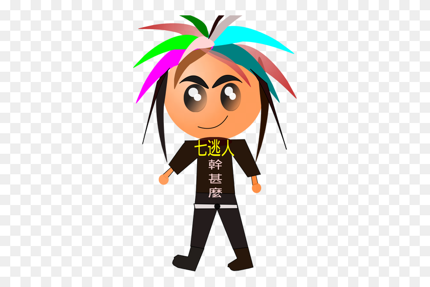 320x500 Japanese Emo Kid - Japanese Temple Clipart
