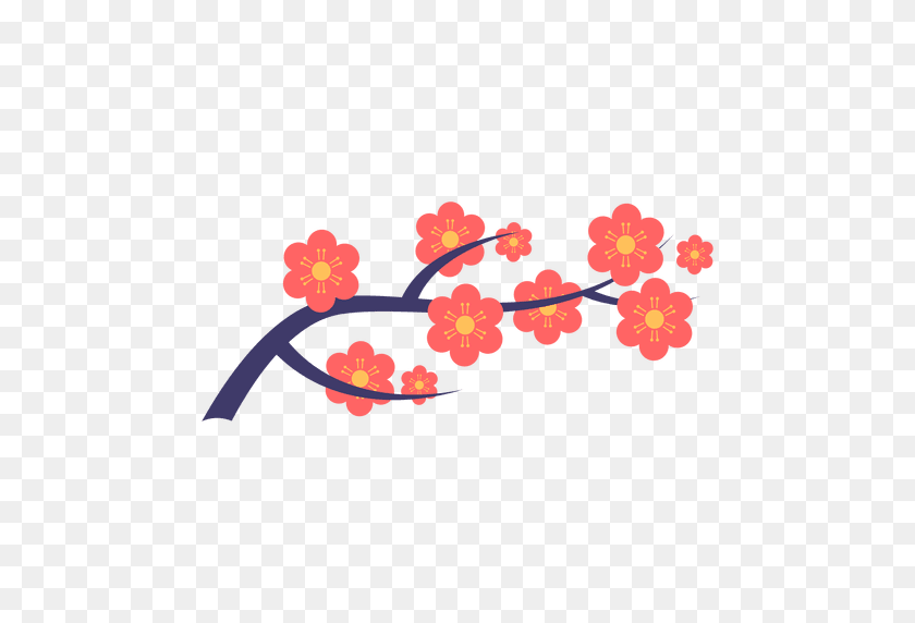 512x512 Adorno De Flores Japonesas - Floral Png