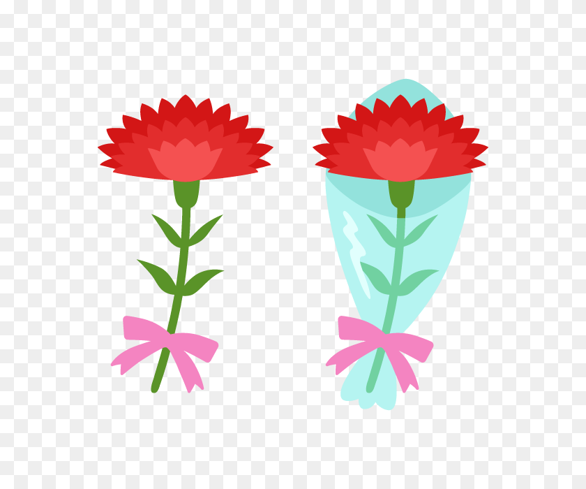 640x640 Japanese Mother's Day Red Carnation Free Png And Vector - Carnation PNG