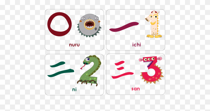 500x386 Números Japoneses Tarjetas De Aprendizaje De Un Nuevo Idioma - Imágenes Prediseñadas De Idioma Japonés