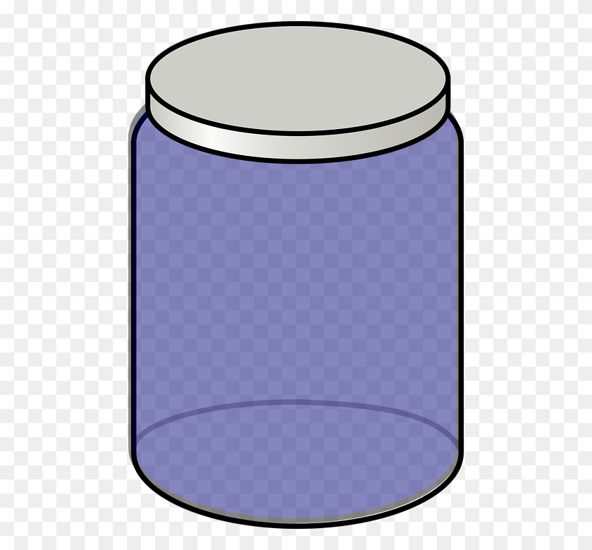 476x720 Jar Clipart Blue Jar - Ball Jar Clipart