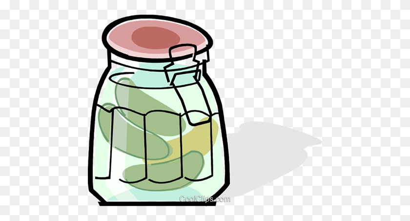 480x392 Jar Of Pickles Royalty Free Vector Clip Art Illustration - Pickle Clipart