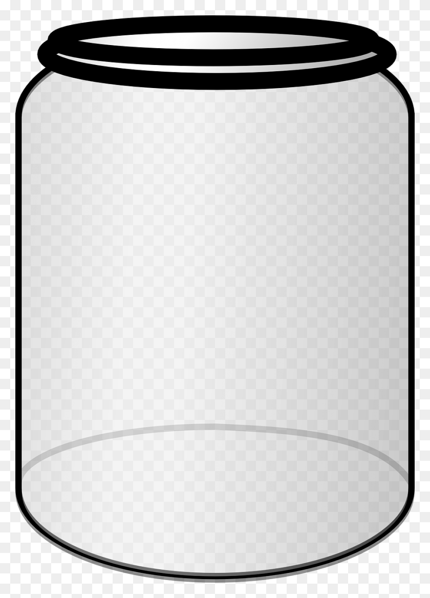 901x1280 Jar, Open, Empty, Clear, Glass - Glass Jar Clipart