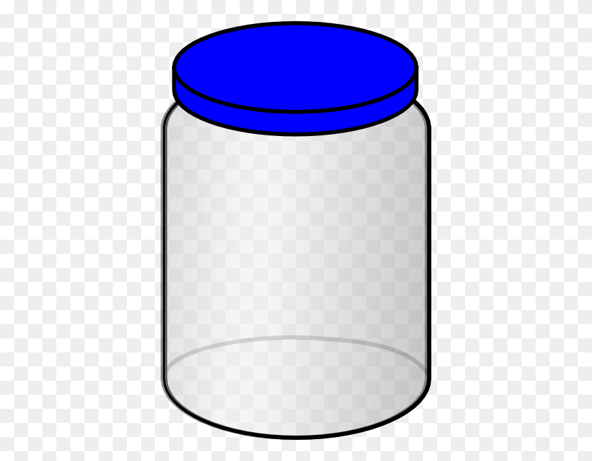 384x594 Jar With Blue Lid Clip Art - Bug Jar Clipart