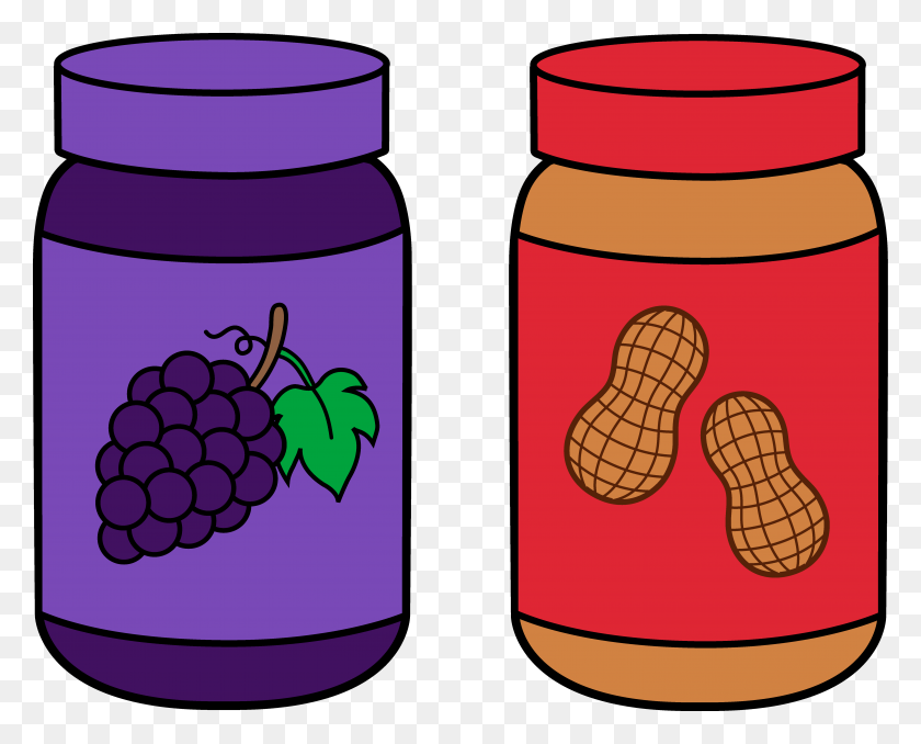 5737x4551 Jars Of Peanut Butter And Jelly - Peanut Butter And Jelly Clipart