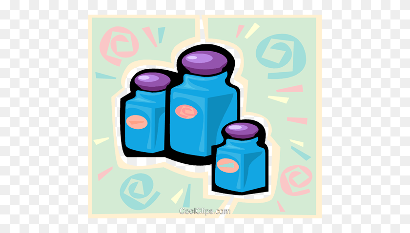 480x418 Jars Royalty Free Vector Clip Art Illustration - Spice Jar Clipart