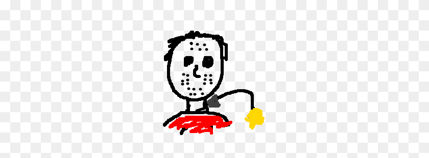 300x250 Jason Voorhees Takes A Sad Arrow To The Neck Drawing - Jason Voorhees Clipart