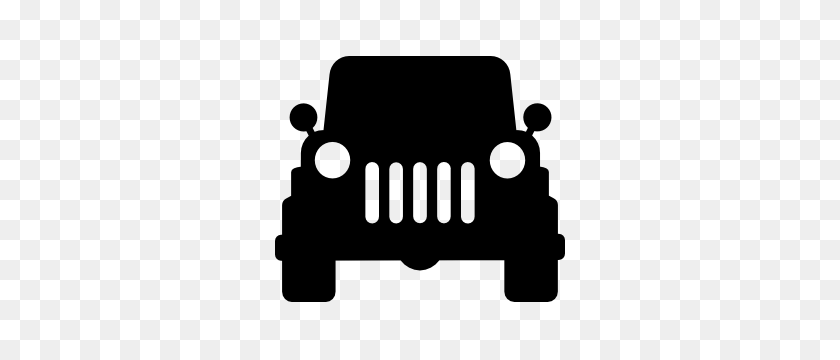 300x300 Jeep Silhouette Sticker - Jeep Logo Clipart