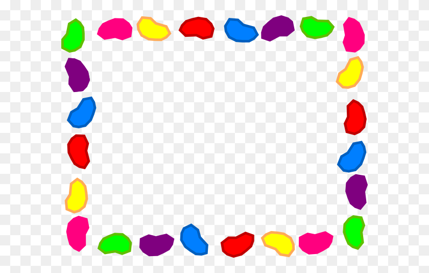 600x474 Jelly Bean Background Rainbow Clip Art - Rainbow Border Clipart