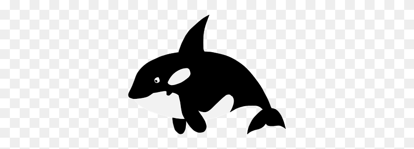 320x243 Jenny's Crafty Creations Orca Killer Whale Silhouette - Orca Clipart